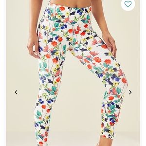 White Floral Fabletics Leggings